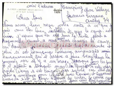 Anthy — Camp Bon Village — Wydawca TADIA, nr P-13019 — Rewers