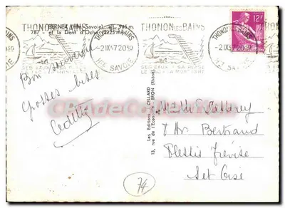 Thonon-les-Bains — Vista da Dente d'Oche (2225 m) — Les Éditions de l'Économie — Verso