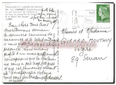 Lake Annecy — charming site of Talloires and the Massif des Bauges — Éditions d'Art J. Jaures — Back