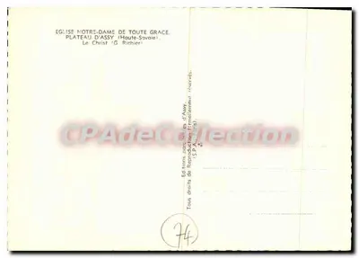 Igreja Nossa Senhora de Toda Graça — O Cristo (G. Richier) — Edições de Reprodução d'Assy, Paris — Verso