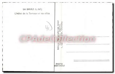 Hôtel de la Terrasse — La Baule (L.-Inf.) — Jansol — Verso