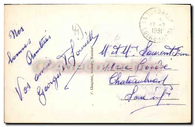 Le Croisic (Loire-Inf.) — Vista geral, tirada do Mont-Esprit — Editor F. Chapeau, Nantes, n°4 — Verso