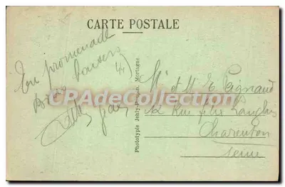 Pornic (L.-Inf.) - Das Casino, die Strandpromenade und die Felsen von Gourmalon — Phototype Jehly-Poupin, Nr. 582 — Rückseite