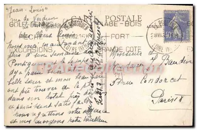 La Baule-sur-Mer (L.-Inf.) — La Plage verso l'Hermitage e il Casino — A. B. — Verso