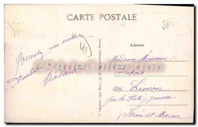 Le Pouliguen (Loire-Inf.) — A Praia, perto de Penchâteau — Golf-Tennis — Editor F. Chapeau, Nantes — Verso