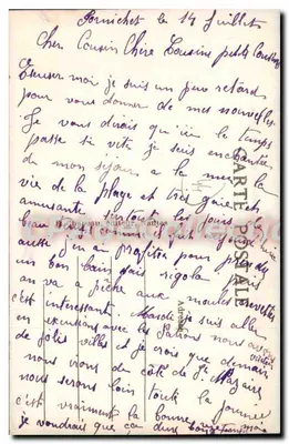 Pornichet (Loire-Inf.) — Plaża przed Hotelem Oceania i Kasynem — Wydawca: 5-6 — Rewers