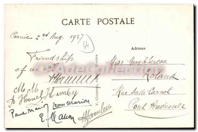 Pornic (Loire-Inf) — Costa e Praia da Birochère — F. Clapède, editor, N°8 — Verso