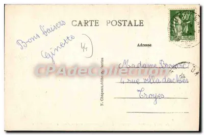 Batz-sur-Mer (Loire-Inf.) — Costa de Saint-Michel, perto da Praia, com maré alta — Ker Devennek — Verso
