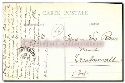 Tarjeta postal antigua Saint Nazaire Aspecto de la antigua entrada del Puerto, en primer plano los Astilleros del Atlántico y — Reverso