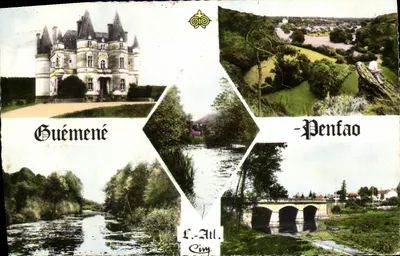 Guémené-Penfaou — Castelo e paisagens — L.-Atl. Cimy