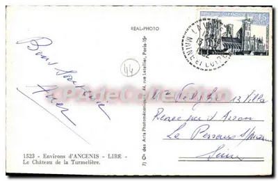 O Castelo da Turmelière — Arredores de ANCENIS - LIRE — editor: 7)° dos Arts Photomécaniques — Verso