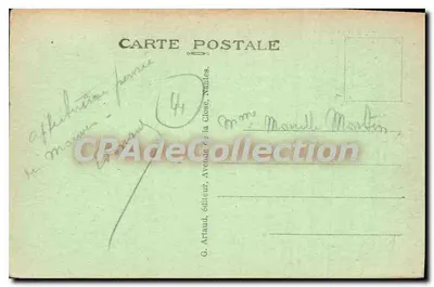Mauves (Loire-Inférieure) — Avenida da Estação — G. Artaud, editor — Verso