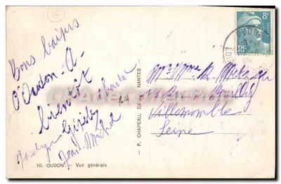Oudon — Vista geral — F. Chapeau, Nantes, n°10 — Verso
