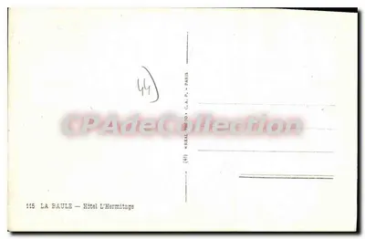 La Baule — Hotel L'Hermitage — C.A.P. Parigi — Verso
