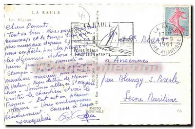 De Regatten in La Baule — Uitgever Estel, n°3376 — Achterkant