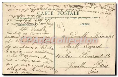 Nantes - Panorama dzielnic Ste-Croix i St-Nicolas — wydawca nieczytelny, numer serii nieczytelny — Rewers