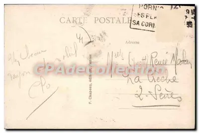 PORNIC (Loire-Inf.) — Costa e Praia de Gourmalon, perto da Birochère — F. Chapeau, editor, Nantes — Verso