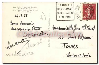 SAINT-BRÉVIN-les-PINS — Ansicht der Strand — Cade — Rückseite