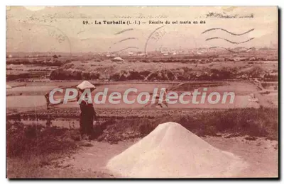 La Turballe (Loire-Inférieure) — Colheita do sal marinho no verão — J. Nozais, editor