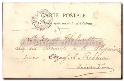 Clisson - A antiga Capela e a Garenne — Coleção G. I. D. de Nantes, n° 725 — Verso