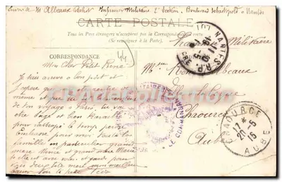NANTES — A Estátua de Cambon e o Cours — LL. — CPAdeCollection — Verso