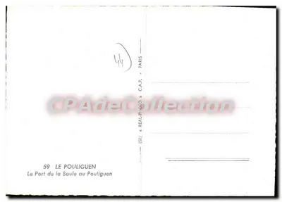 O Porto de La Baule em Pouliguen — editor C.A.P. — n° 59 — Verso