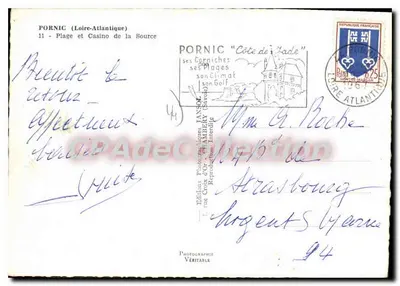 Pornic (Loire-Atlantique) — Plaża i Kasyno źródła — Fotografie Janssot — Rewers