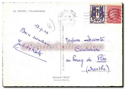 Nantes — Widok panoramiczny — Gaby — Rewers