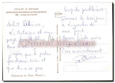 Praia da Goyelle — entre Batz-sur-Mer e Le Pouliguen — Éditions d'Art Jack — Verso