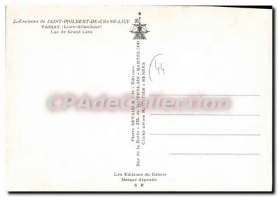 Umgebung von SAINT-PHILBERT-DE-GRAND-LIEU — Lac de Grand Lieu — Éditions Pierre ARTAUD & Cie — Rückseite