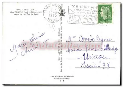 Puerto de Pornic — Castillo de Sion-sur-l'Océan — Ediciones Pierre Artaud & Cie — Reverso