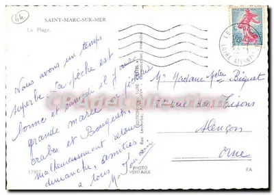 Saint-Marc-sur-Mer — A Praia — Editor Estel, n°17907 — Verso