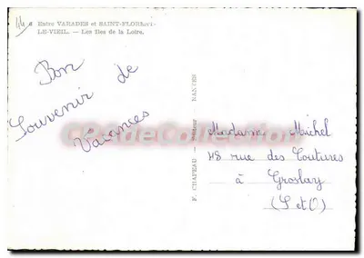 Les Tîles de la Loire — Między Varades a Saint-Florent-le-Vieil — F. Chapeau, wydawca — Rewers