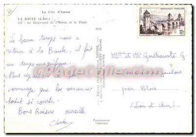 La Baule (L.Inf.) — Wzgórze Oceanu i Plaża — Wydawnictwo Fotograficzne TANSOL (Savonay) — Rewers