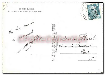 A Côte d'Amour — 411 - Batz, A Praia da Gauvelle — Jansol — Verso