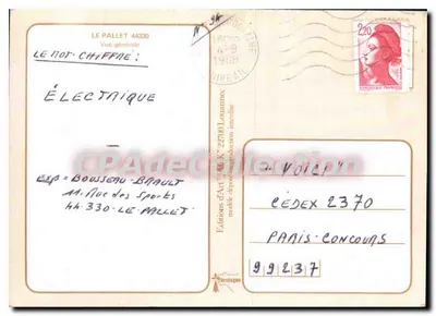 Vista aérea de Bousserou - Brouault — editor Jack, n° 44330 — Verso