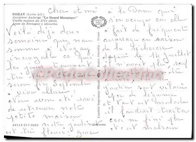 Vozay — Starszy hotel 'Le Grand Monarque' — Wydawca Mâcon — Rewers