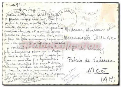 La Baule — Strand und Promenade — Verlag: Palais de Valence, Nice — Rückseite