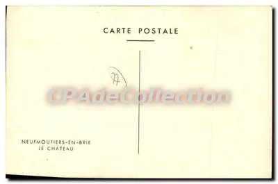 Neufmoutiers-en-Brie — Il Castello — editore CPAdéCollection — Verso