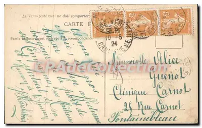 Montereau — Estátua de Napoleão I — Militis, livreiro em Montereau — Verso