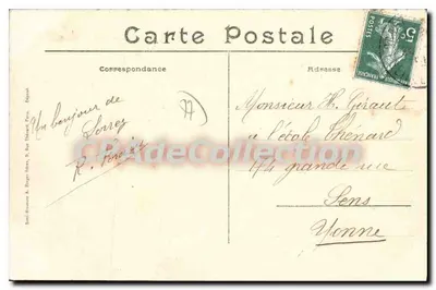Lorrez-le-Bocage — Castillo del Conde de Ségur — Cour d'Honneur — Delton, edición n°2 — Reverso