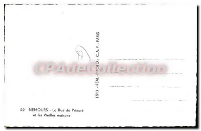 Nemours — Rue du Prieuré i stare domy — C.A.P. (51) — Rewers