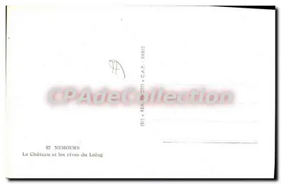 Nemours — Zamek i brzegi Loing — C.A.P. Cap — Rewers