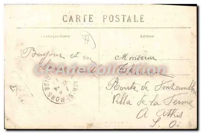 La Invasión Alemana en LA FERTÉ-sous-JOUARRE — Anexo del Castillo de l'Île bombardeado — editor G. Brindelet, n°9 — Reverso