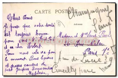 Nemours — Le Loing i dzielnica Héronnerie — H. D., Nemours — Rewers