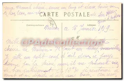 MELUN — Most Kamienny — Foto Gabriel, E. Hubler, wydawca — Rewers