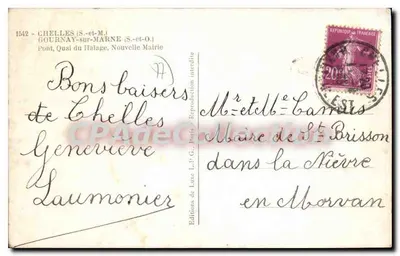 Gournay-sur-Marne — Ponte do Halage, Nova Prefeitura — Edições de Luce L.P.G. — Verso