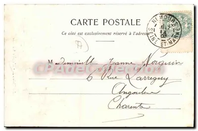 NEMOURS - Katedra św. Jana — Sklep DAVOIGNEAU, 48 Rue de Paris, NEMOURS (S.-et-M.) — Rewers