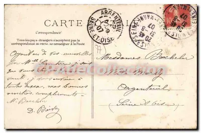 Samois-sur-Seine — Chalet dos Poplars — editor CPAPHIL, n° 854 — Verso