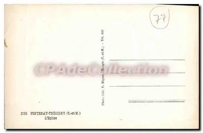 Fontenay-Trésigny — A Igreja — Foto E. Mignon, Nangis — Verso